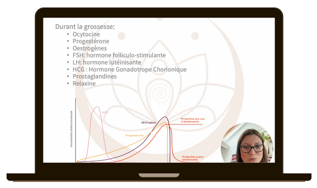 Extrait en image d'une vidéo de la formation proposées par l'école Amba Yoga